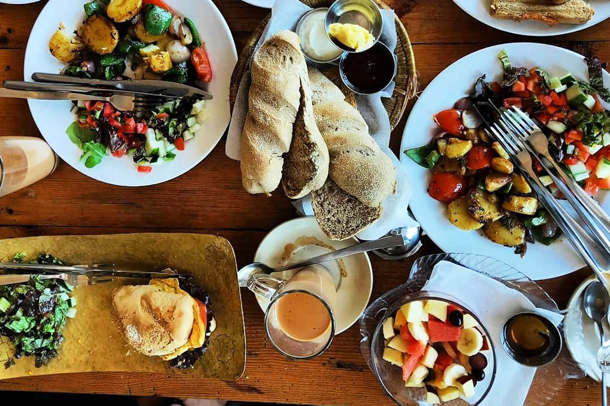 lots of food dishes kept in bowls 